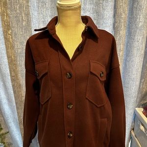 Staccato Burgundy Shacket NWOT